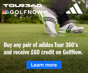 Buy any pair of adidas Tour 360's and receive £60 credit on GolfNow.