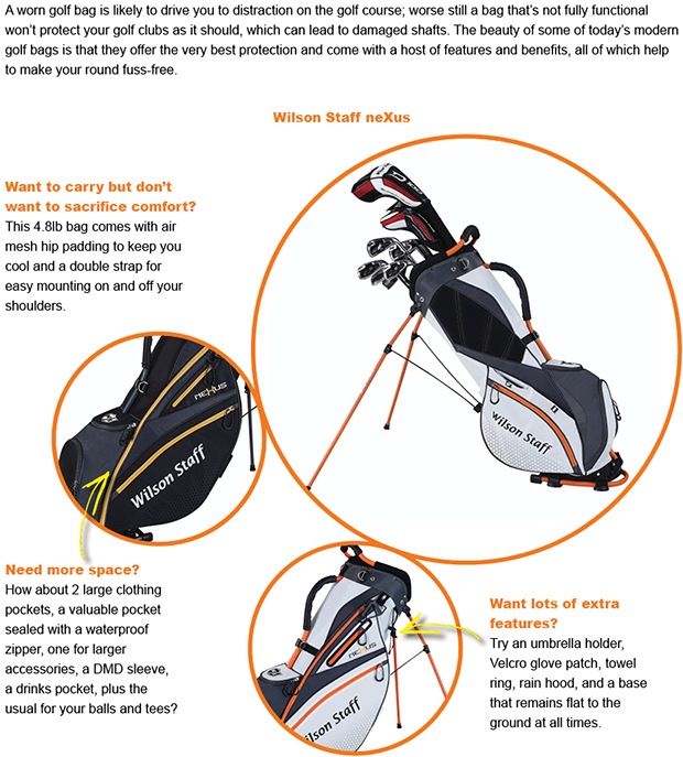 Gear focus: golf bags