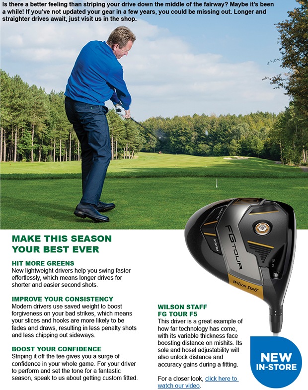 Enjoy longer and straighter drives this year