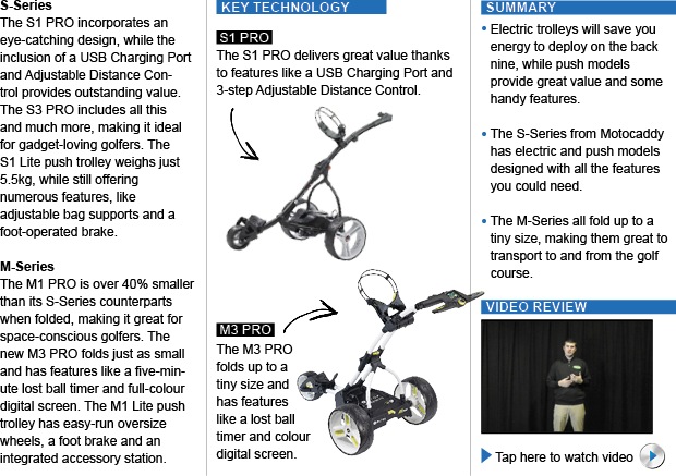 Motocaddy trolleys