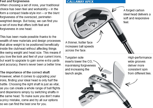 Foiling compromise: the latest player’s irons