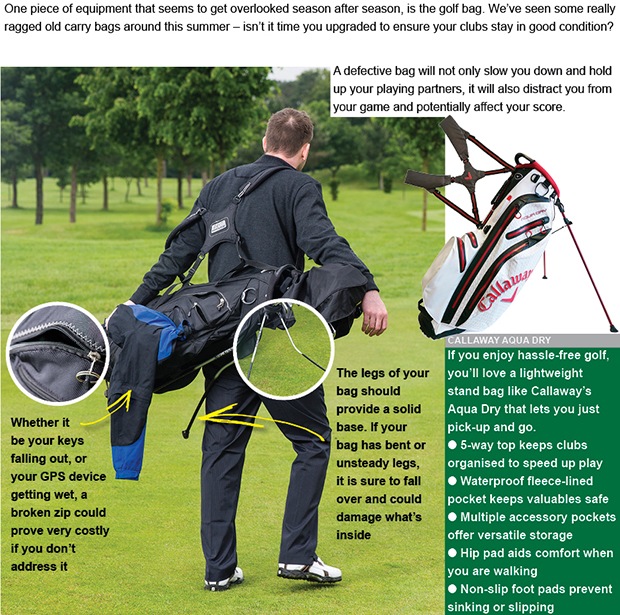 Is your golf bag showing signs of stress?