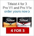Titleist 4 for 3 with free personalisation £37.99 