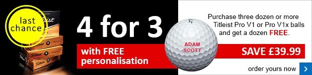 Titleist 4 for 3 with free personalisation £39.99 