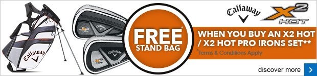 Free X2 Hot stand bag with selected Callaway irons