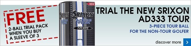 Free trial pack of Srixon AD333 Tour balls