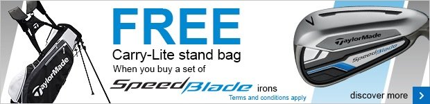 Free TaylorMade stand bag with SpeedBlade irons 