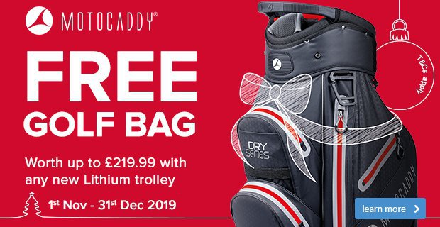 Motocaddy Free Golf Bag Offer Worth Up To £219.99 