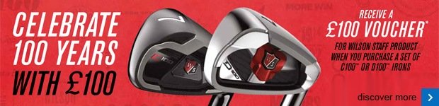 Get a £100 voucher with selected Wilson irons 