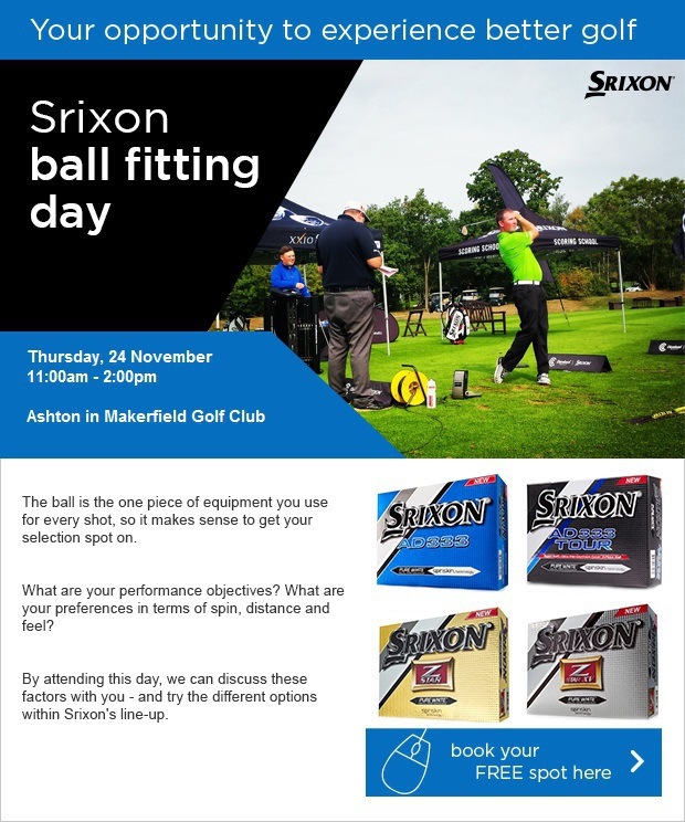 Don't miss our special Srixon Ball fitting day