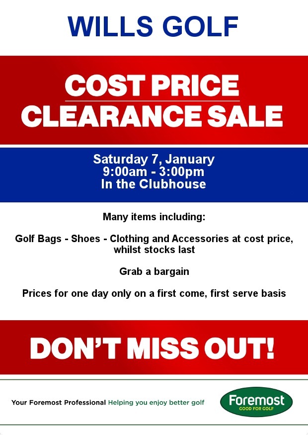 Cost Price Clubhouse Sale!