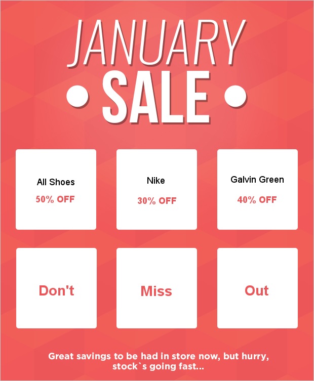 January sale now on!