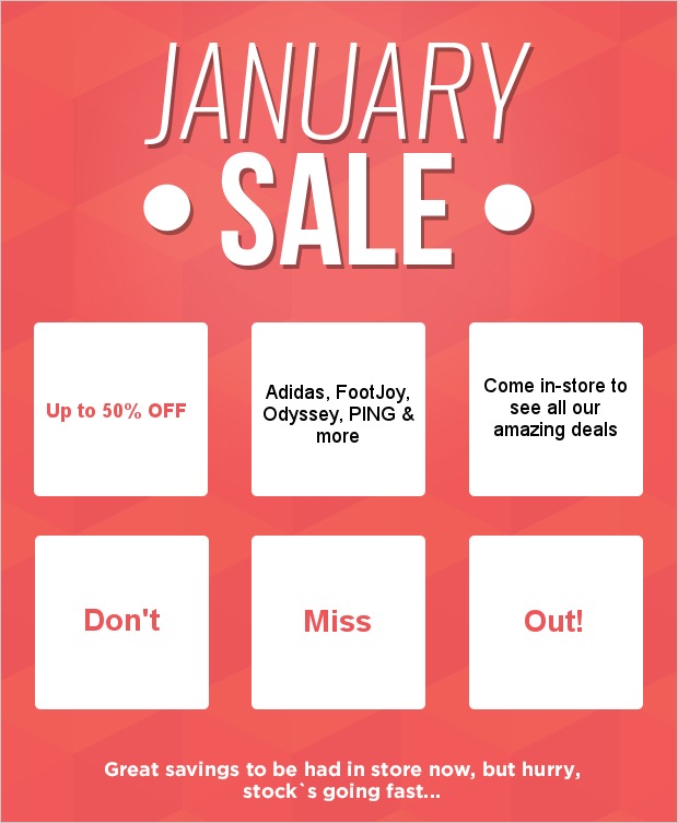 January sale now on!