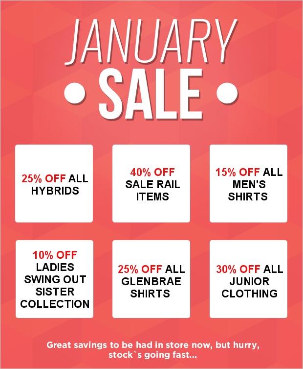 Don't miss our January Sale!
