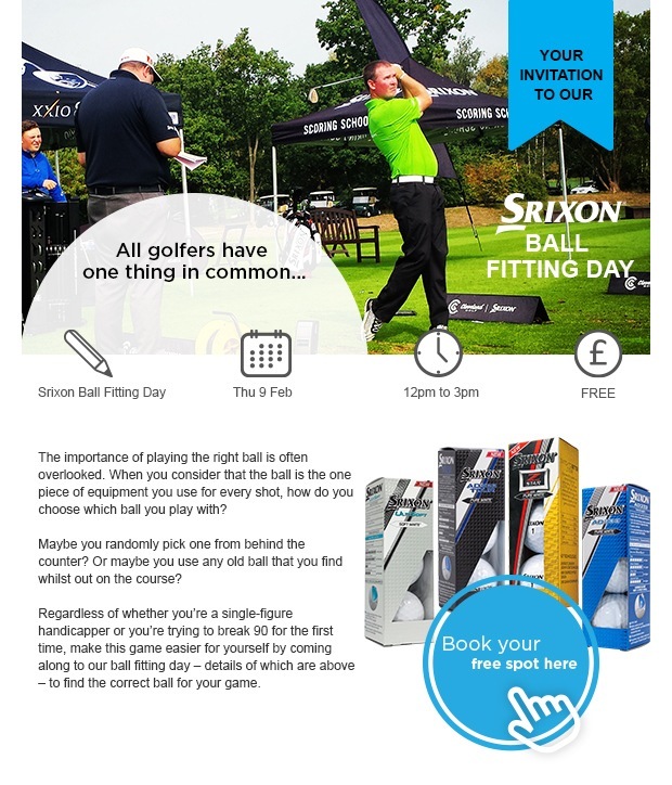 Don't miss our Srixon Ball Fitting Day here at Colchester!