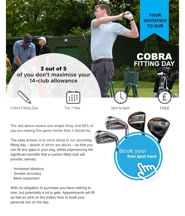 Don't miss out on our Cobra fitting day!
