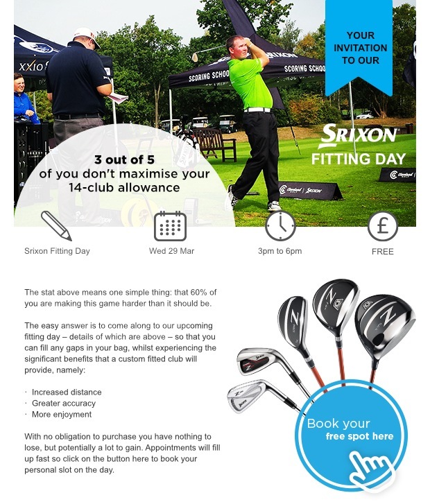 Srixon Fitting Day - Wed 29 March - Book here