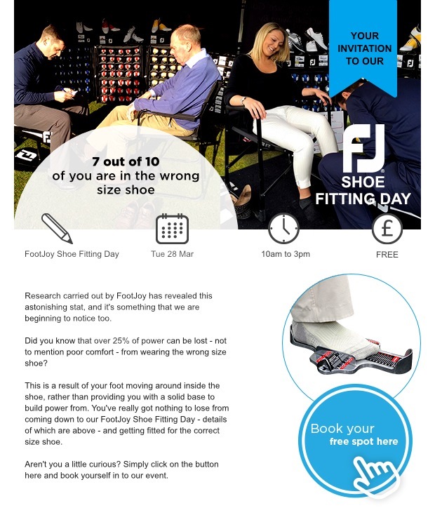 FootJoy Shoe Fitting Day - Tuesday, 28 March 2017