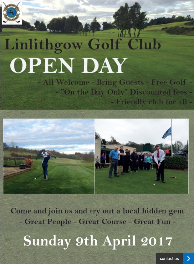 Don't miss our Open Day at Linlithgow GC!