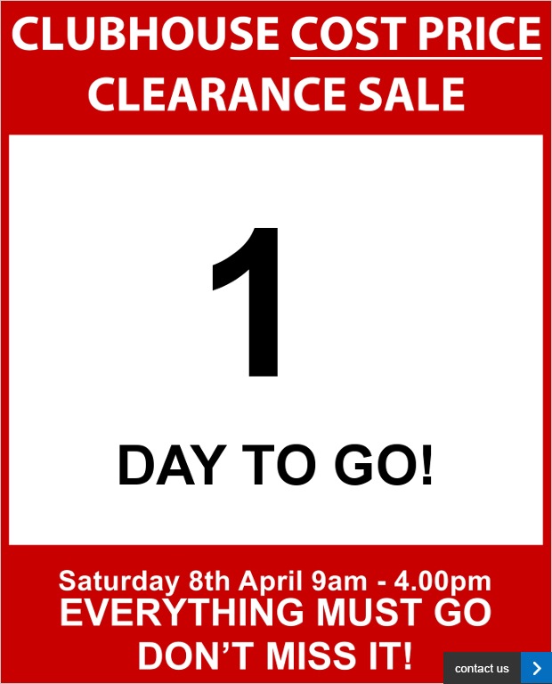 Don't miss our Clubhouse Clearance Sale!