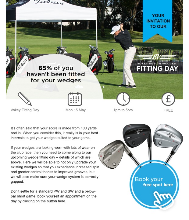 Don't miss our Vokey Fitting Event!