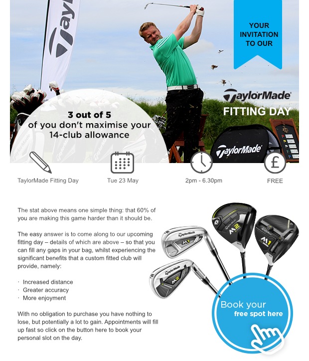 Come join us for our TaylorMade Fitting Event