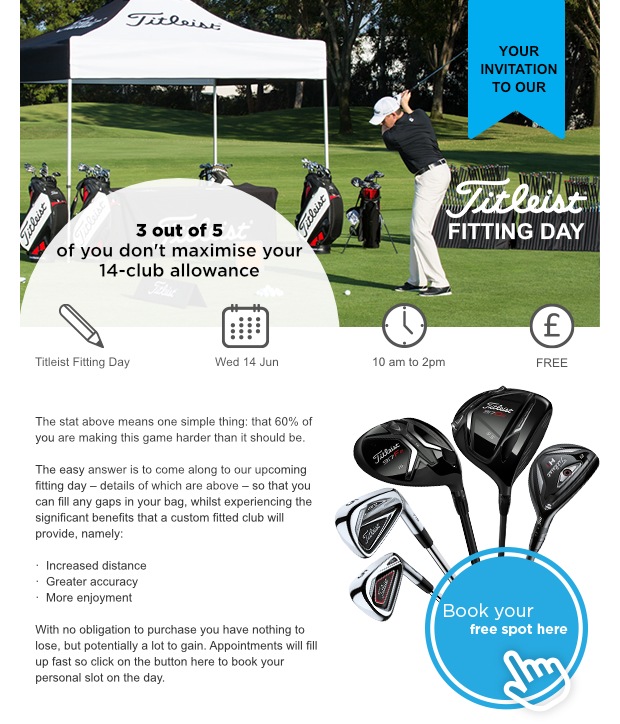 Your personal invitation to our Titleist fitting day