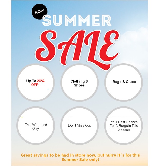 Summer sale - this weekend only!