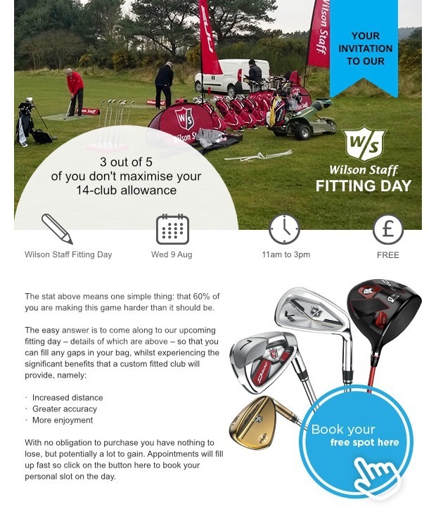 Don't miss out on our Wilson fitting day…