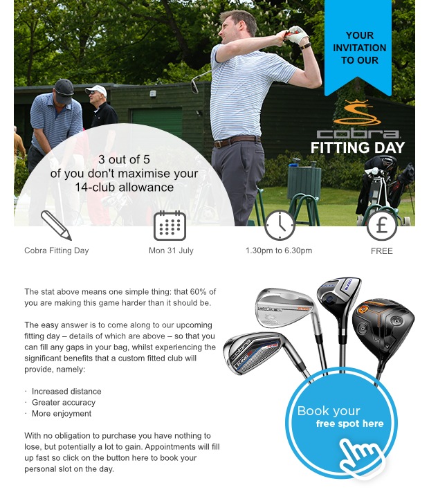 Your invitation to our Cobra fitting experience
