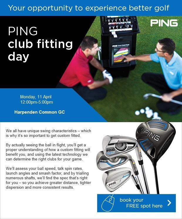 PING Fitting day at Harpenden Common GC..