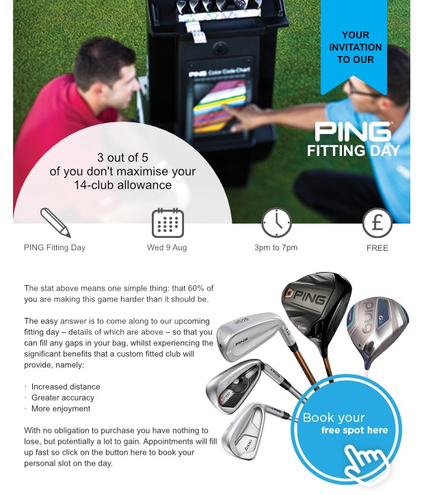 Don't miss our PING Fitting Day!