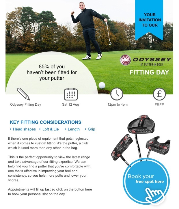 Odyssey Fitting Day - Saturday, 12 August