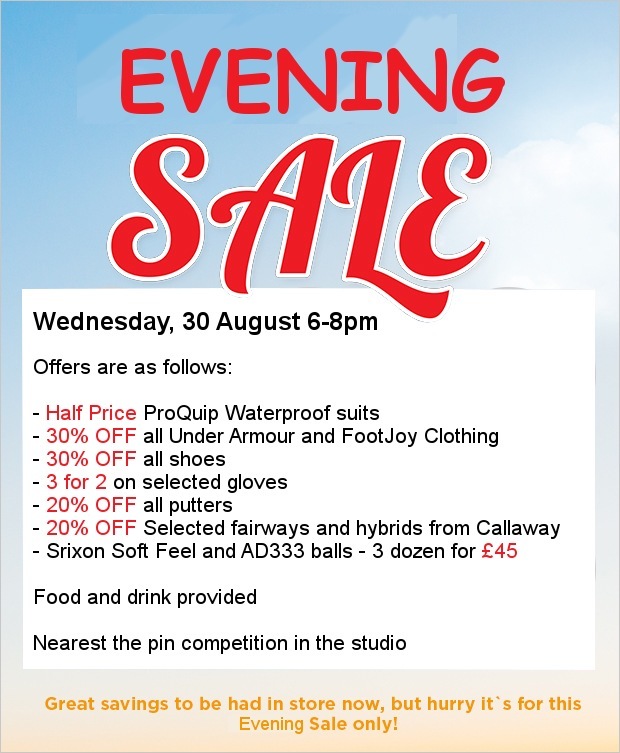 Fantastic bargains to be had at our Sale Evening…