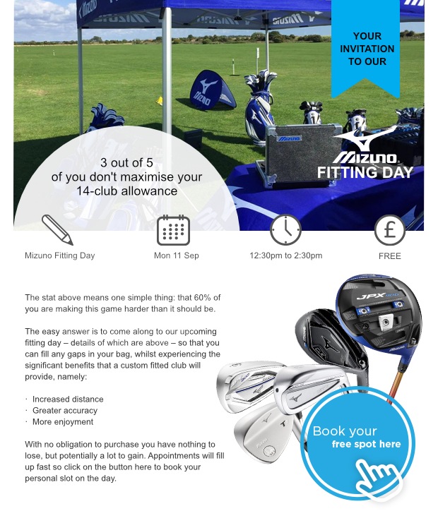 Don't miss our Mizuno Fitting Day!