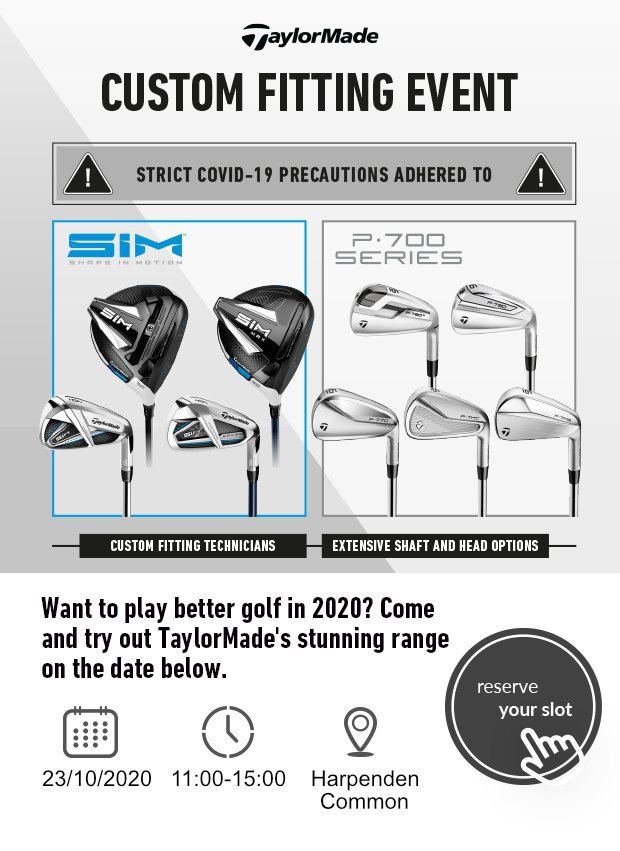 Don't miss our TaylorMade fitting day…