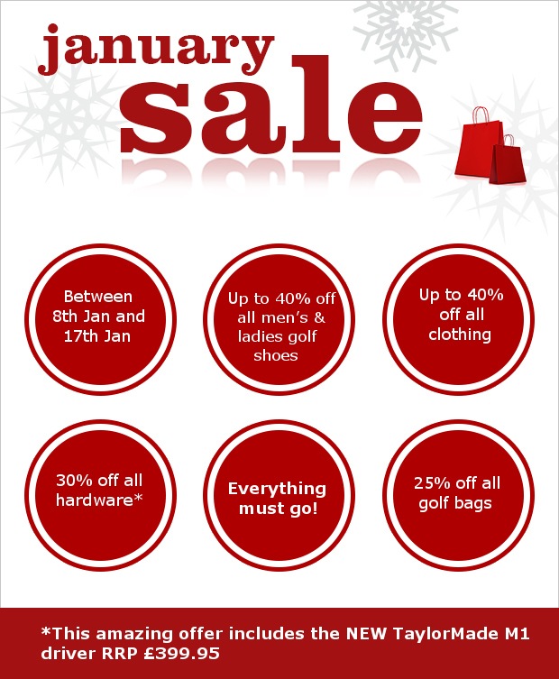 It's the January Sale at Rochester & Cobham GC!