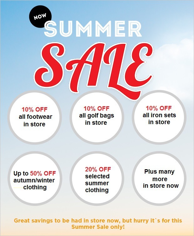 Your chance to grab a bargain in our Summer Sale!