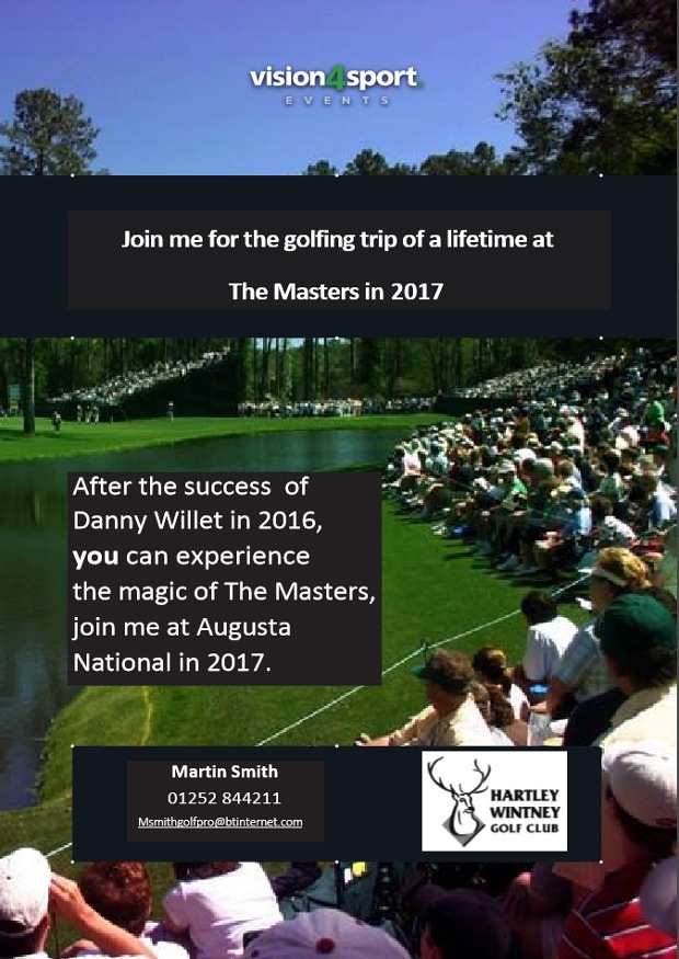 Martin invites you to join him at the 2017 Masters!