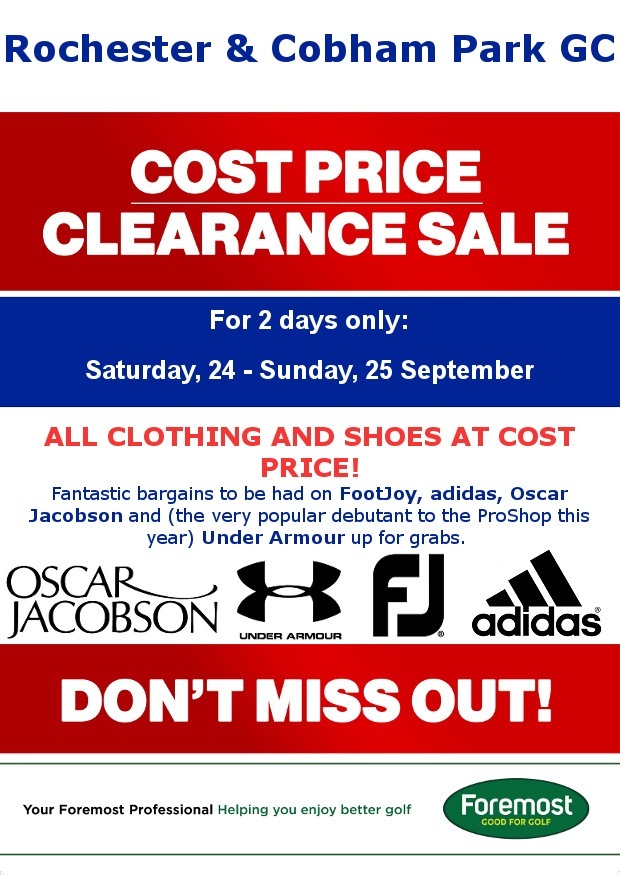 Cost Price Clothing & Shoe Clearance Sale