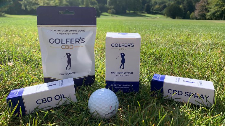 Golfer's CBD gummies, salve, spray and oil