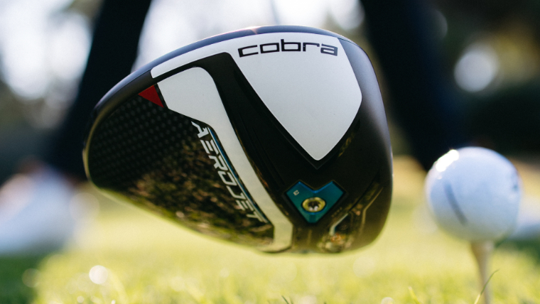 Cobra Aerojet fairway wood teed up and ready to hit a ball