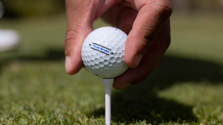 titleist-tour-speed-golf-ball-placed-on-a-tee