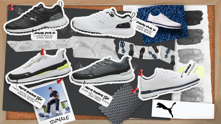 a-board-showing-the-latest-puma-golf-shoes