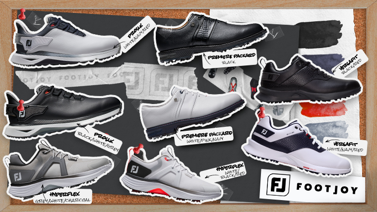 footjoy-golf-shoes-on-a-board