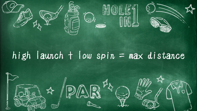 a-chalkboard-demonstrating-how-high-launch-plus-low-spin-equals-max-distance