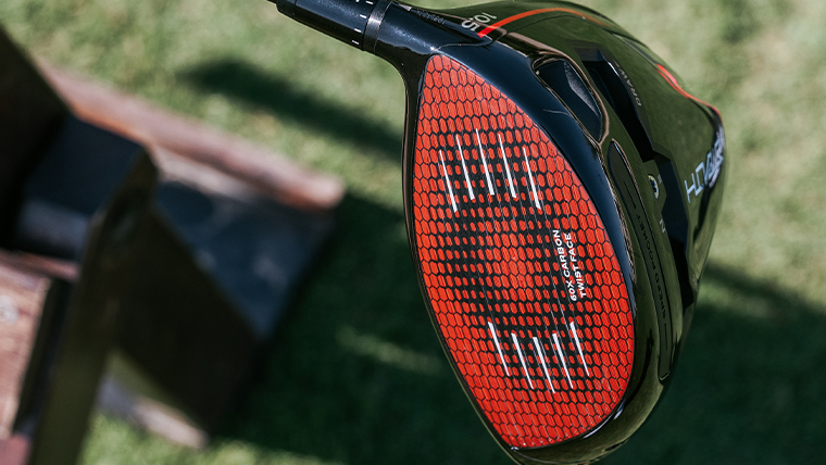 TaylorMade Stealth driver's bright red face