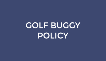 Golf Buggy Policy
