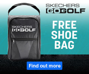 Free shoe bag with Skechers Go Golf shoes