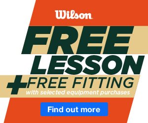 Free Lesson & Free Fitting with selected Wilson equipment over £349